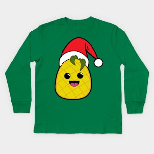 Christmas Pineapple Kids Long Sleeve T-Shirt